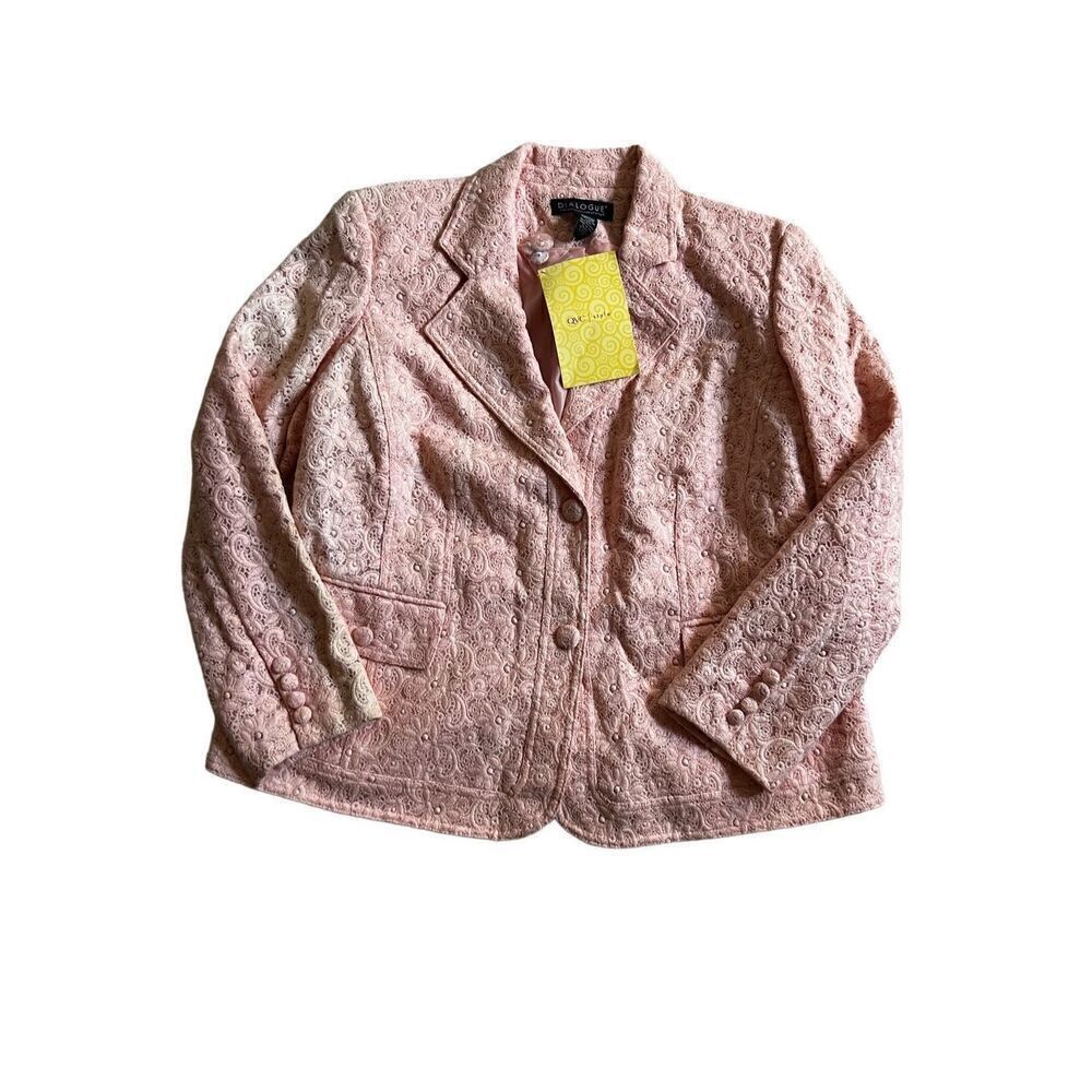 DIALOGUE VINTAGE DUSTY ROSE JACKET SIZE 1X